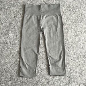 Lululemon Ebb To Street Crops Half Leggings in Gray